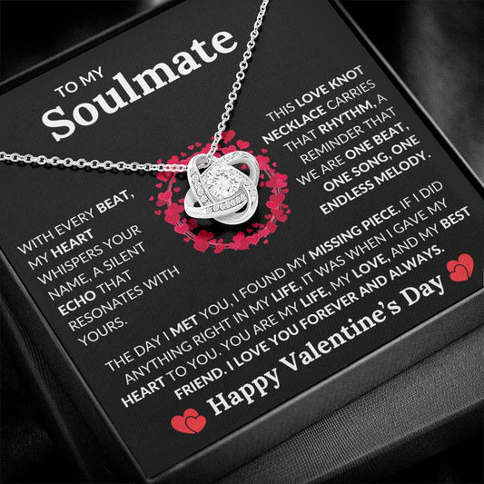 Soulmate, You're My Missing Piece ❤ - Love Knot Necklace