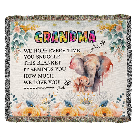 Grandma, We Love You - Heirloom Woven Blanket