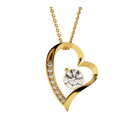 Aliyannah™ Forever Love Necklace - 14k White Gold/18k Yellow Gold Finish