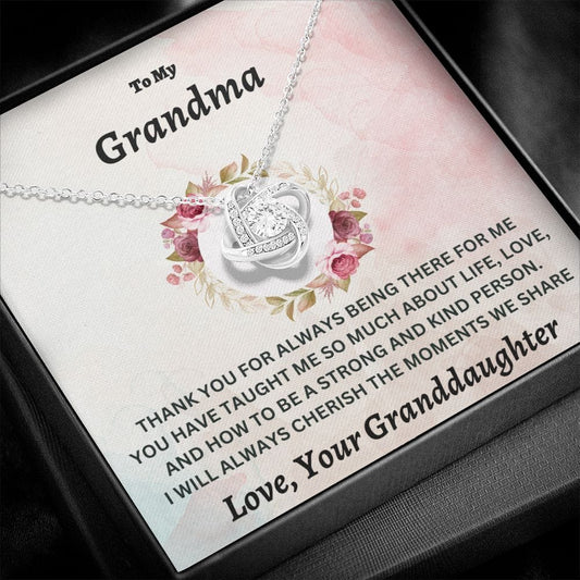 Necklace for Grandma - Love Knot Necklace