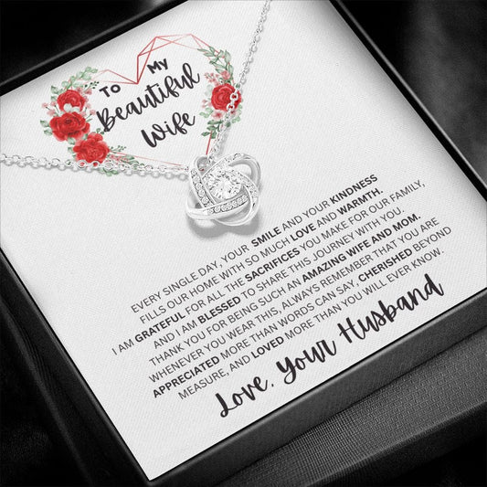 Cherished Beyond Measure, Mother's Day Gift - Love Knot Necklace