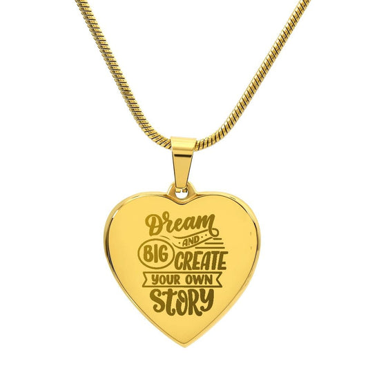 Daughter Necklace - Engraved Heart Necklace