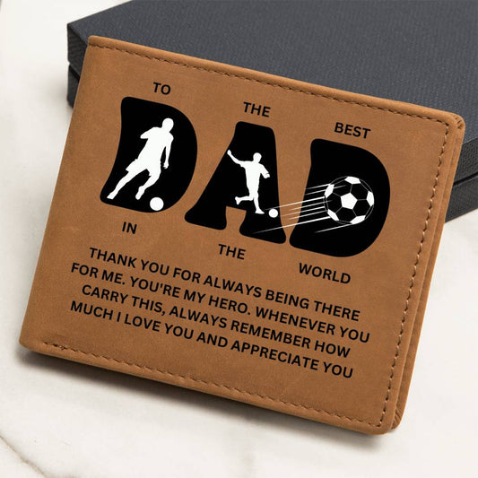 Dad, I Love You and Appreciate You - Graphic Leather Wallet