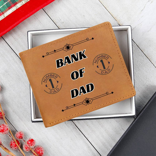 Bank of Dad - Graphic Leather Wallet